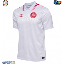 Moški Nogometni dresi Danska Gostujoči EP 2024 Kratek Rokav